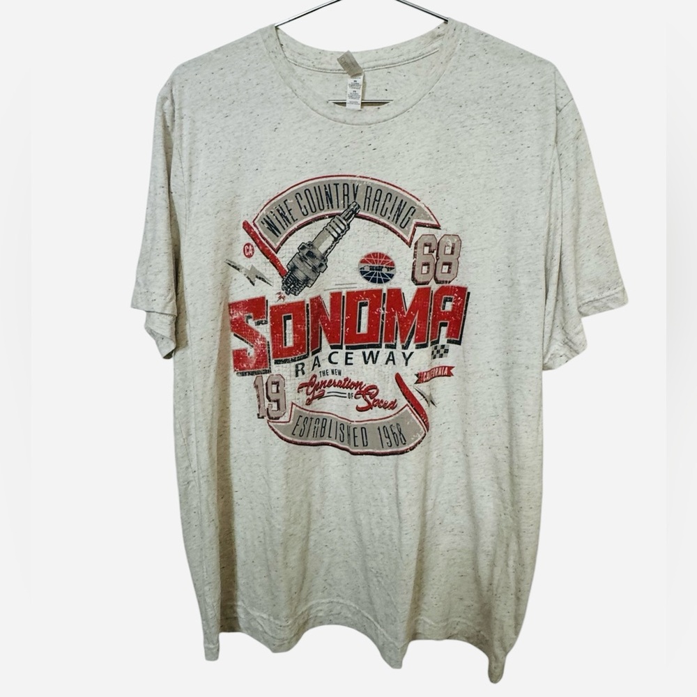 Sonoma Raceway Wine Country Racing NASCAR Men’s Light Gray XXL T-Shirt